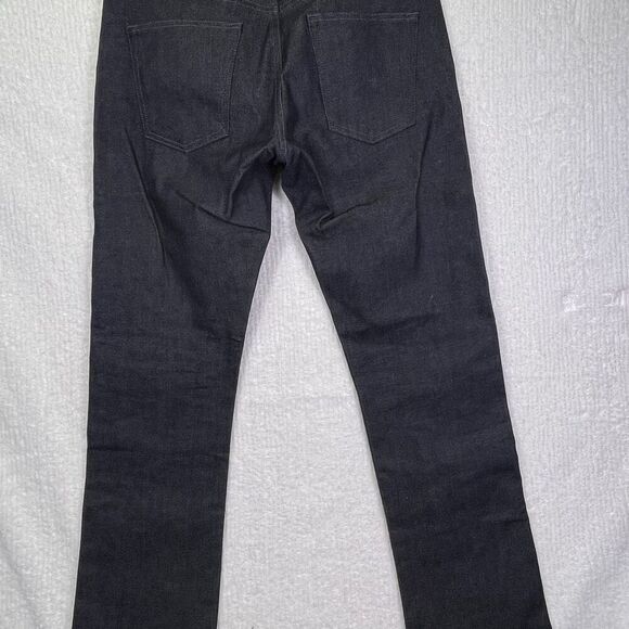 DSTLD Black Stretch Cotton Blend Button Fly Straight Leg Jeans Size 33x32 - Picture 5 of 12